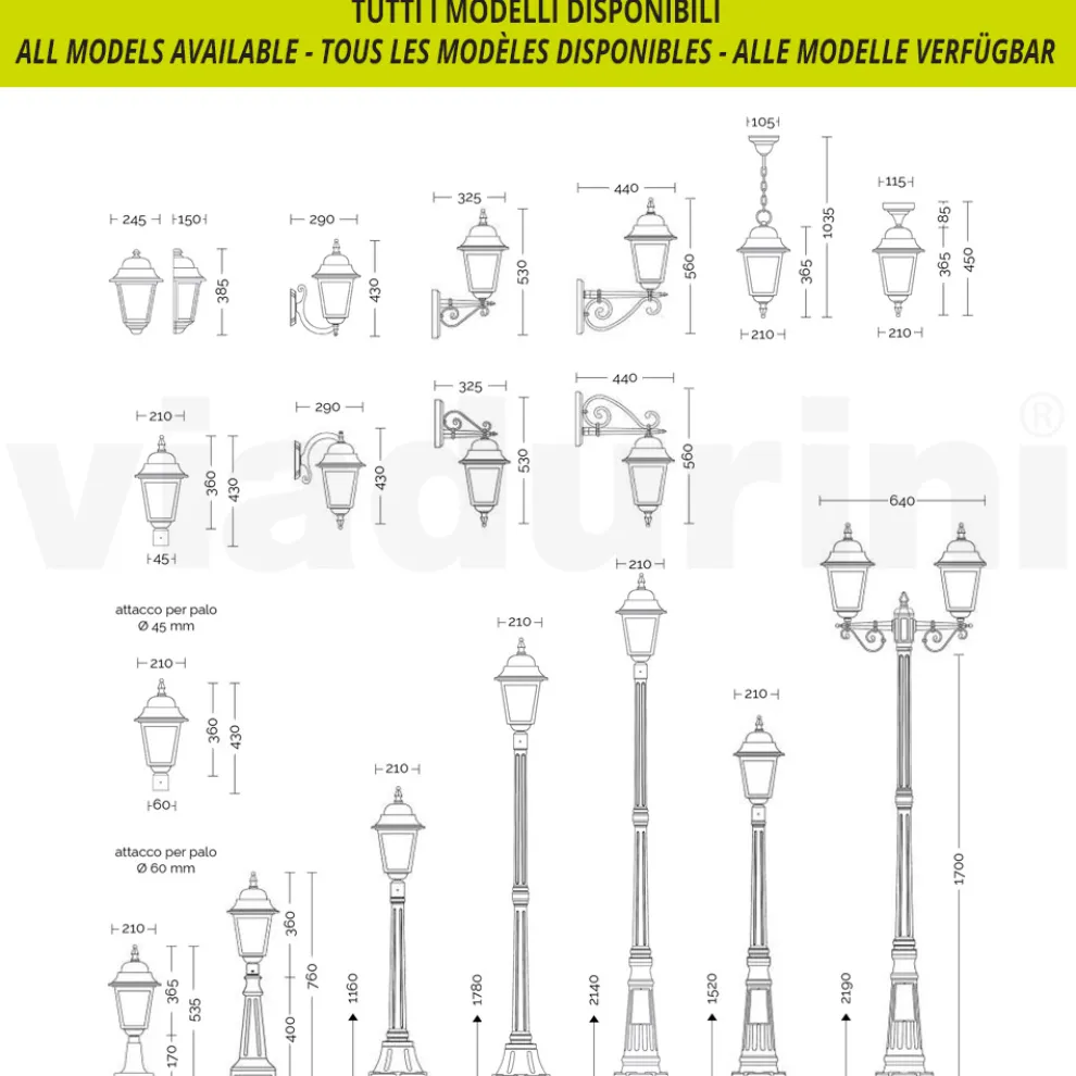 Deckenlaterne aus Aluminiumdruckguss und Glasdiffusor - Scintilla