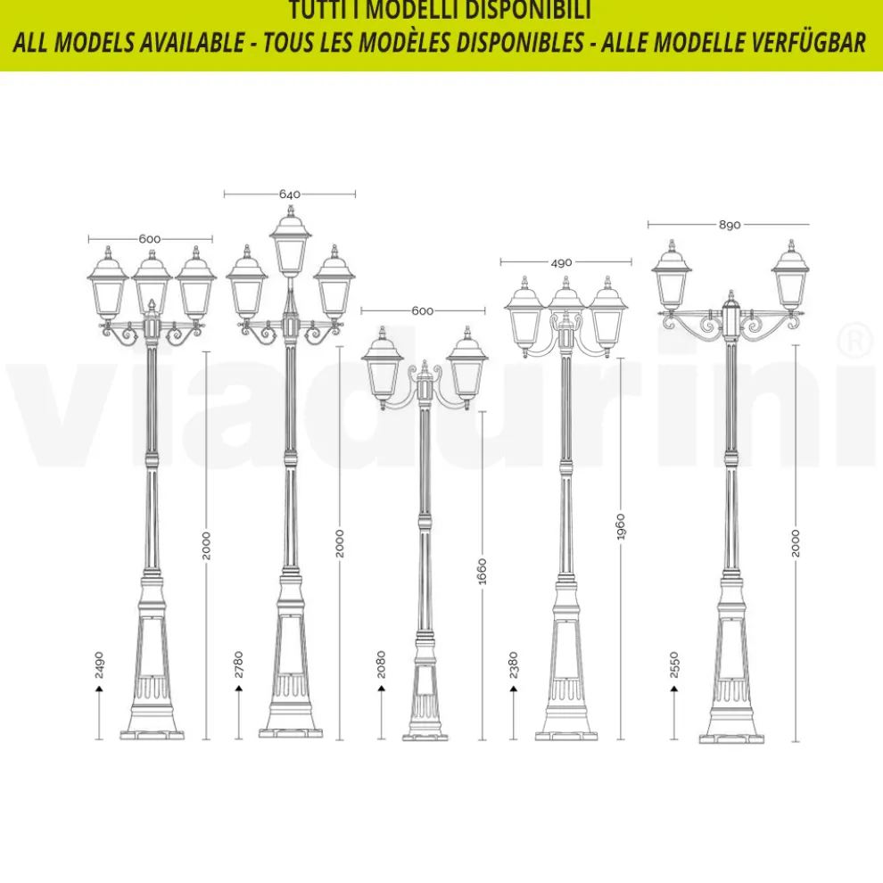 Deckenlaterne aus Aluminiumdruckguss und Glasdiffusor - Scintilla