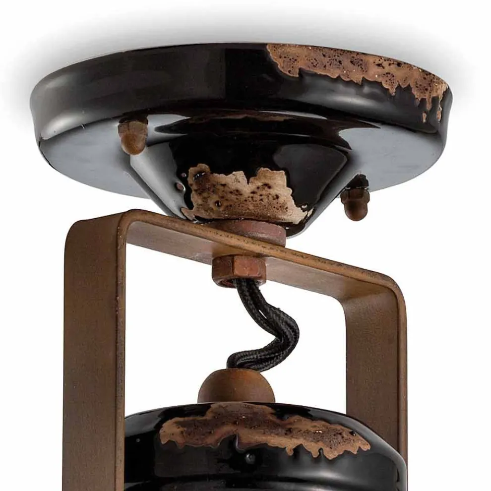 Deckenleuchte aus Keramik, Glas und Metall Bryanna Ferroluce