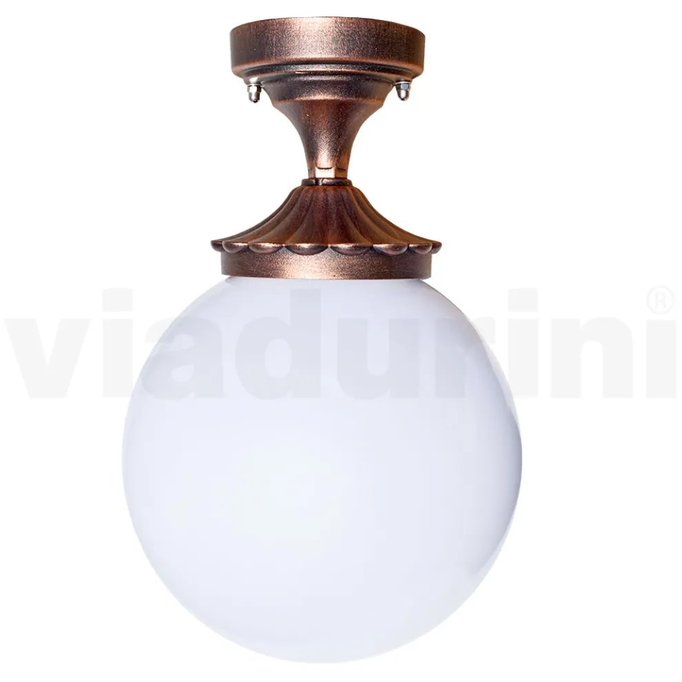 Deckenleuchte aus Acryl und schwarzem Aluminium Made in Italy - Trovanero