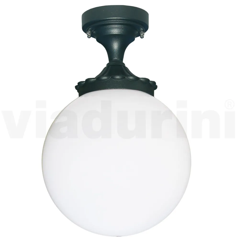 Deckenleuchte aus Aluminium und Opalacryl Made in Italy - Trovaantracite