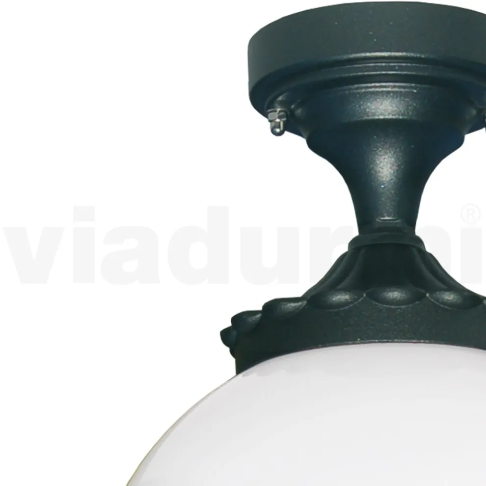 Deckenleuchte aus Aluminium und Opalacryl Made in Italy - Trovaantracite