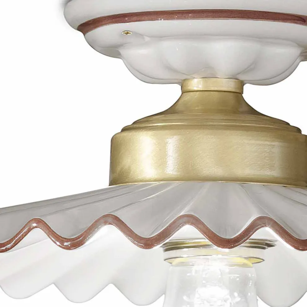 Deckenleuchte im rustikalen Stil aus Keramik Ferroluce L'Acquila