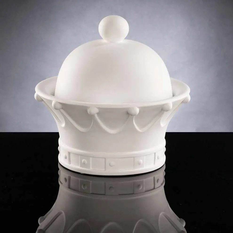 Dekorative Statue aus weißer Keramik, handgefertigt in Italien - Queen