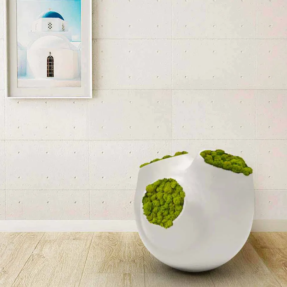 Dekorative Vase in modernem Design Luna Made in italy