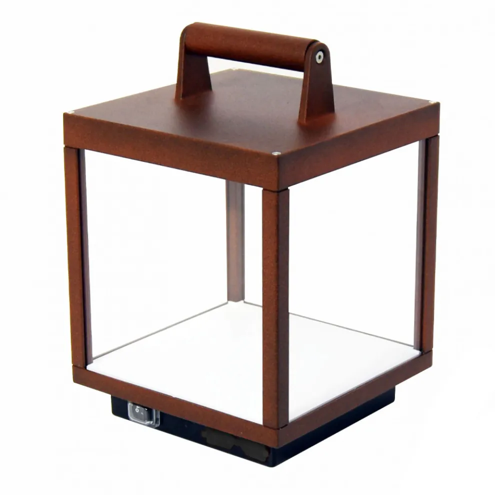 Dekorativer LED-Außenstrahler aus weißem Aluminium oder Corten - Bettina