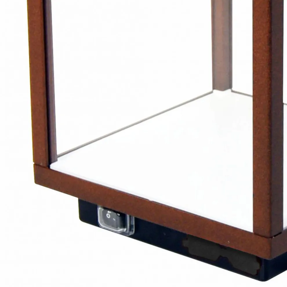 Dekorativer LED-Außenstrahler aus weißem Aluminium oder Corten - Bettina