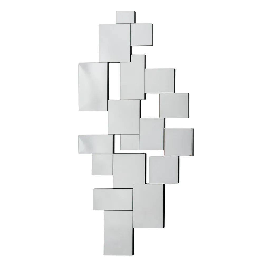 Dekorativer rechteckiger Wandspiegel aus Mosaik und MDF – Buchstabe