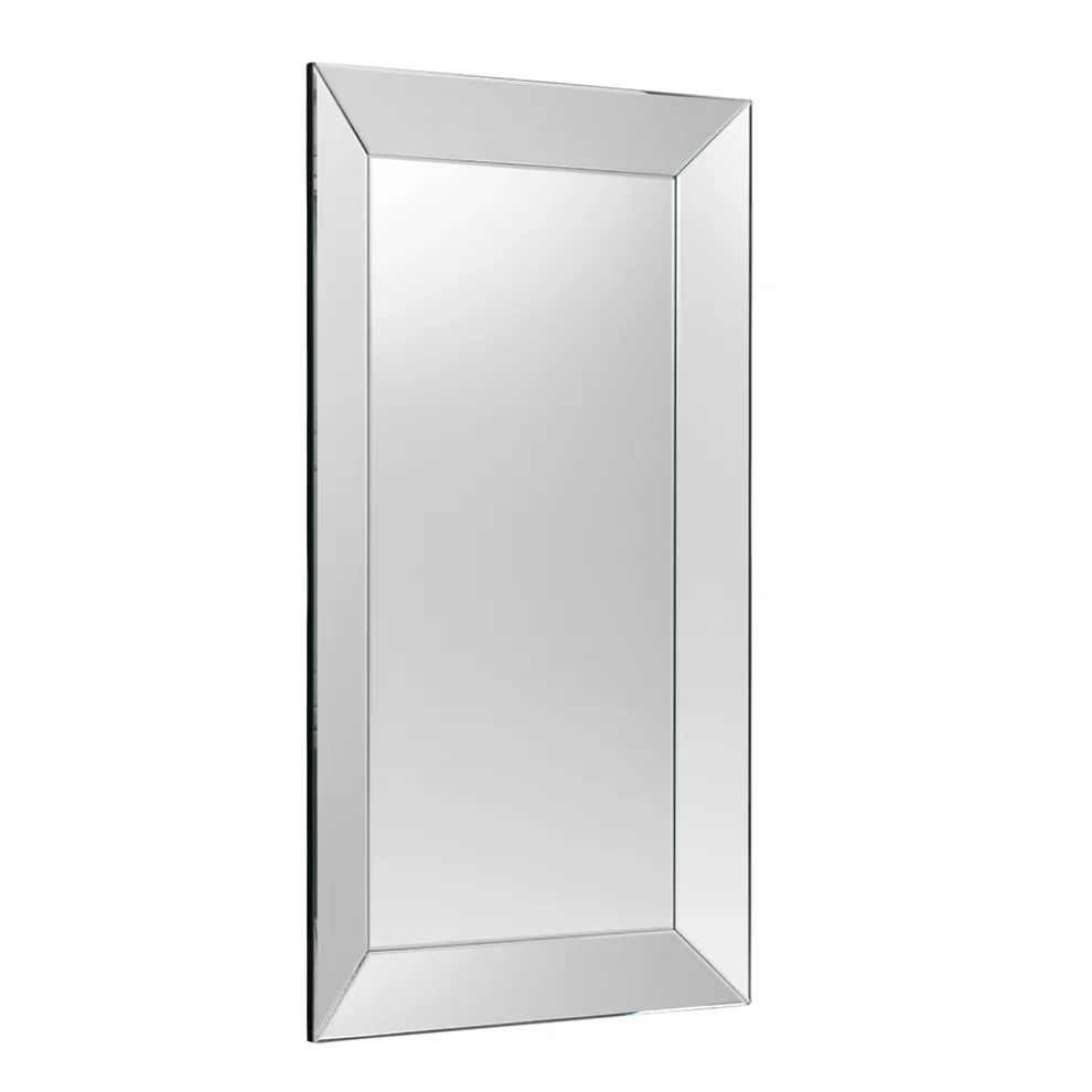 Dekorativer rechteckiger Wandspiegel mit Glasrahmen – Diamant