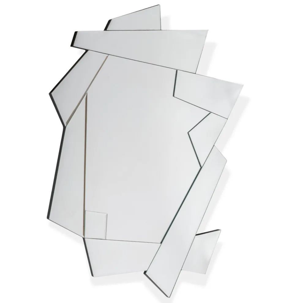 Dekorativer Wandspiegel aus Glas mit geformtem Rahmen - Nefro