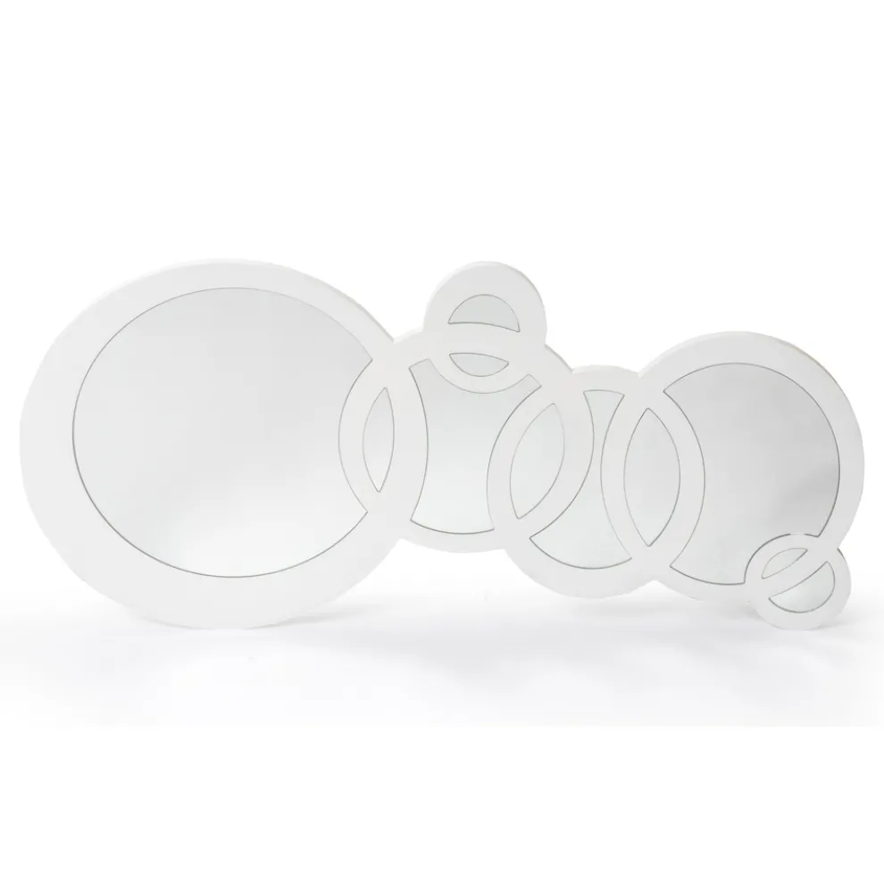 Dekorativer Wandspiegel aus Glas mit Kreisstruktur - Nembo