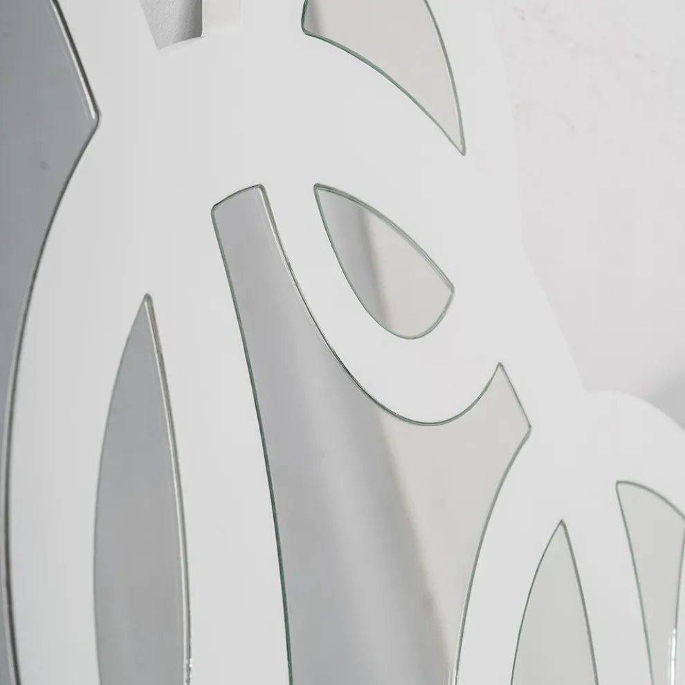 Dekorativer Wandspiegel aus Glas mit Kreisstruktur - Nembo