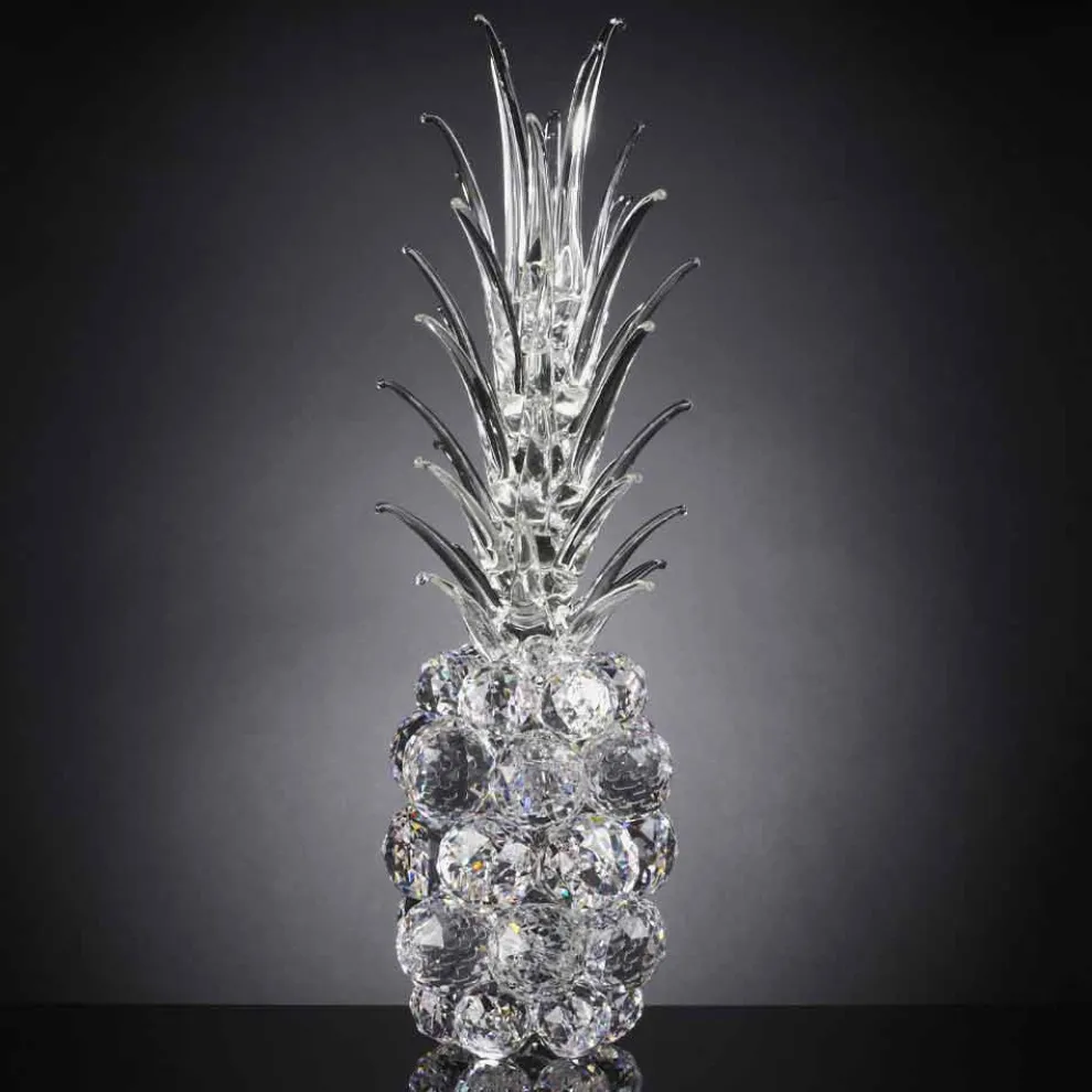 Dekoratives ananasförmiges Kristallornament Made in Italy - Ananas