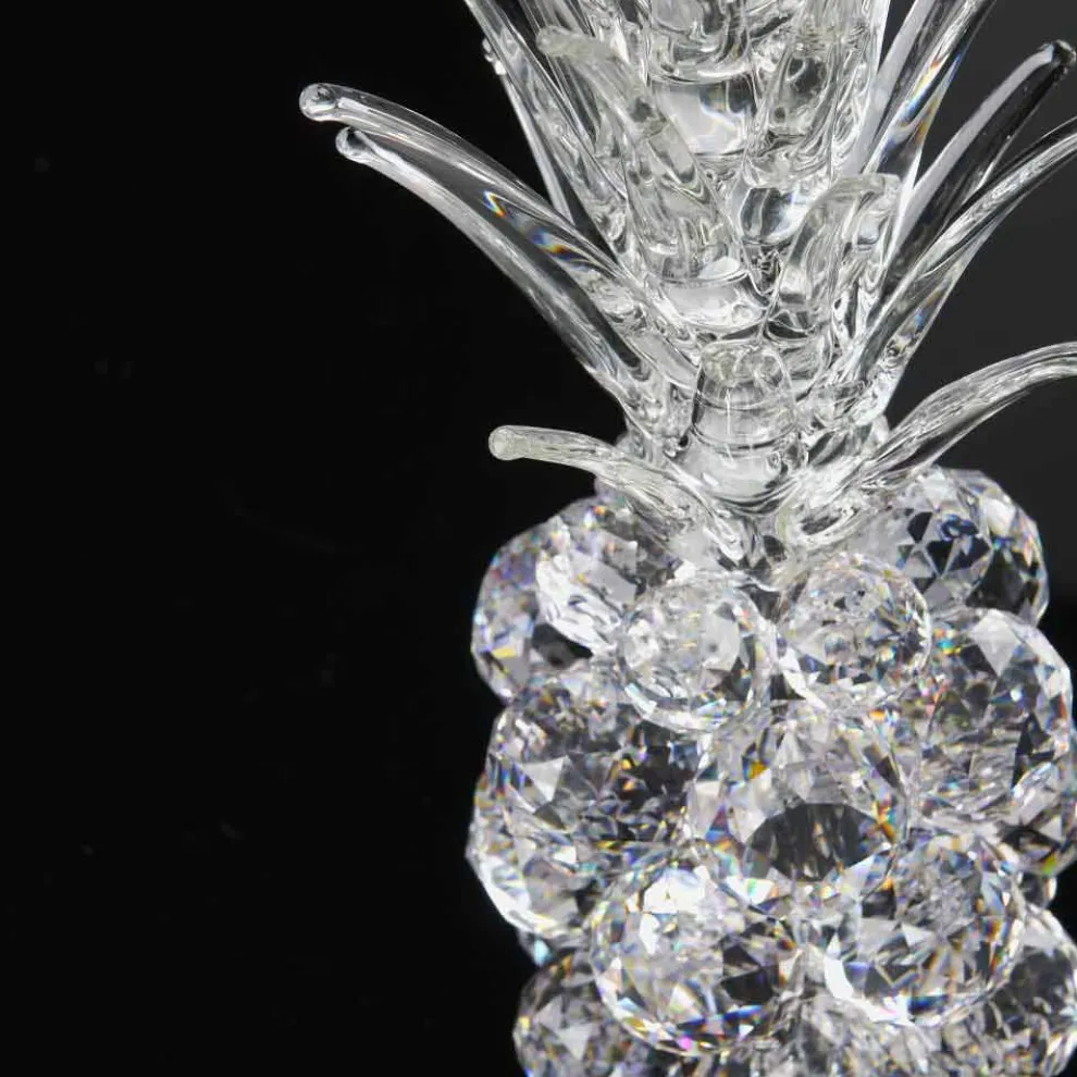 Dekoratives ananasförmiges Kristallornament Made in Italy - Ananas