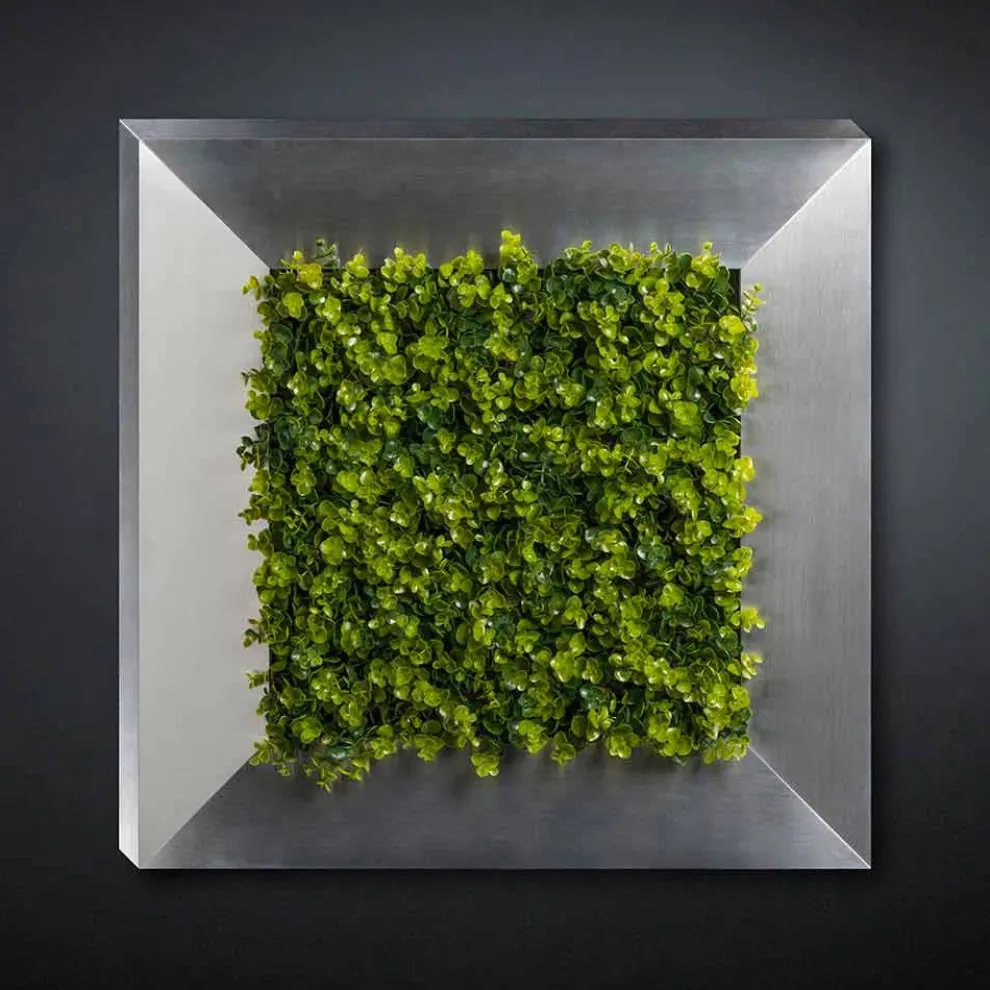 Dekoratives Metallpaneel mit künstlichen Blumen Made in Italy - Fiorellino