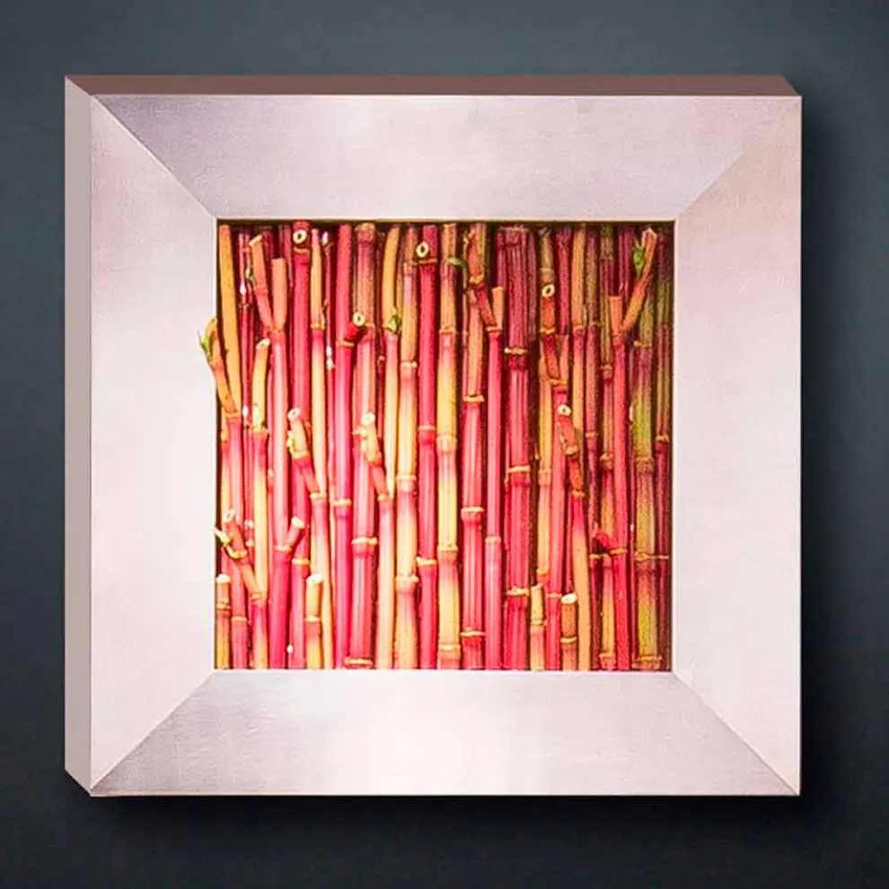 Dekoratives Paneel aus Metall und künstlichem Bambus Made in Italy - Bamboo