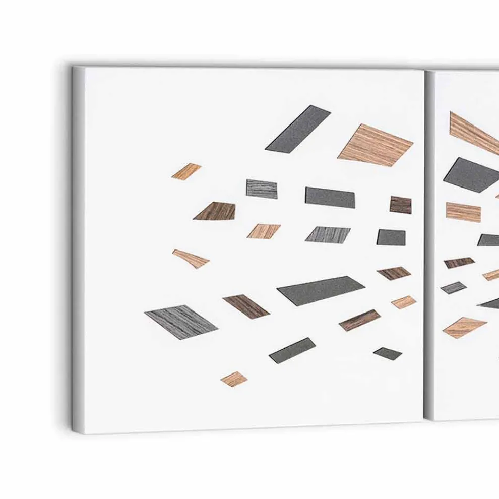 Dekoratives Wandpaneel aus Canvas 135x45 Made in Italy Modernes Design - Beatris