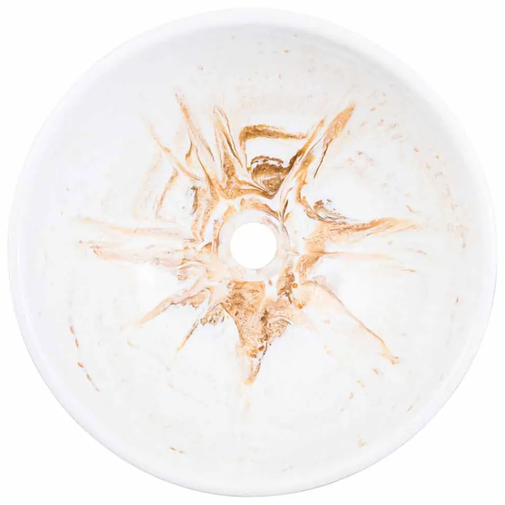 Design Aufsatzwaschbecken aus goldenem Harz - Dogliola