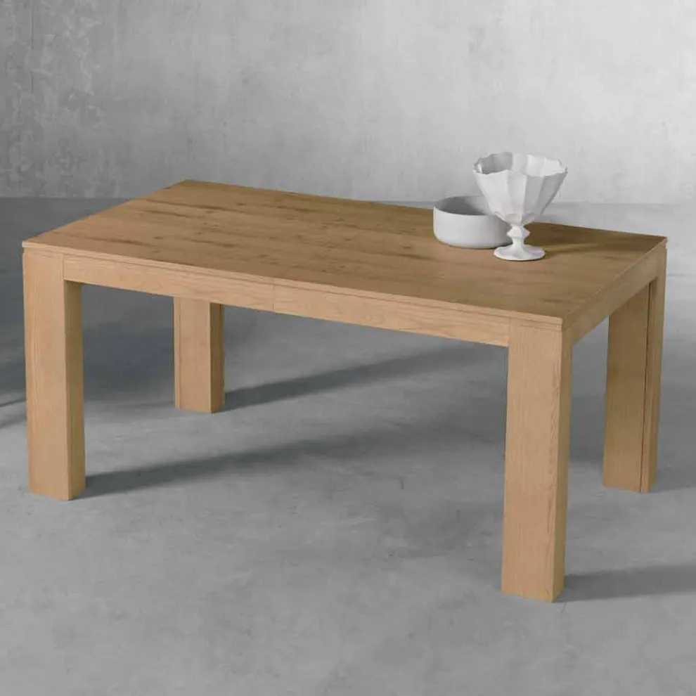Design ausziehbarer Tisch aus Eichenholz made in Italy, Sondrio