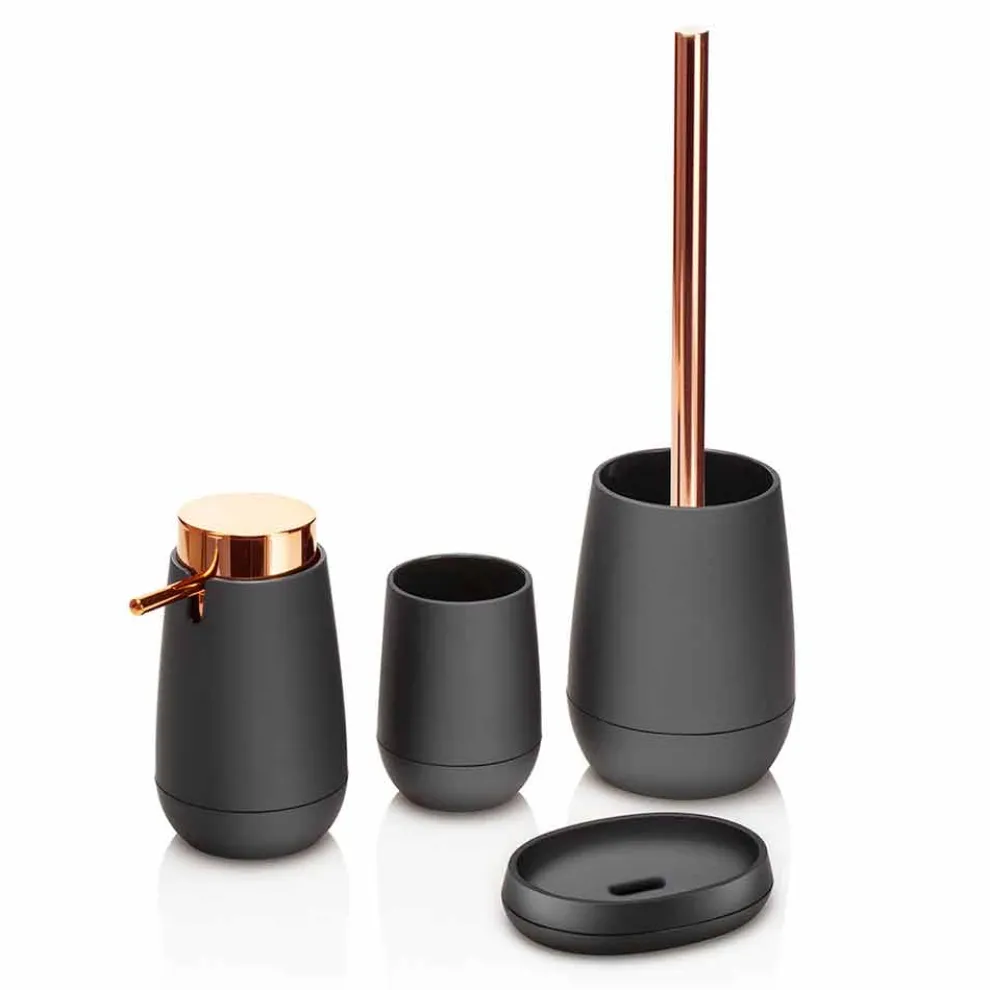 Design Badzubehör Zusammensetzung aus Kunststoff, Gummi und Metall - Semino