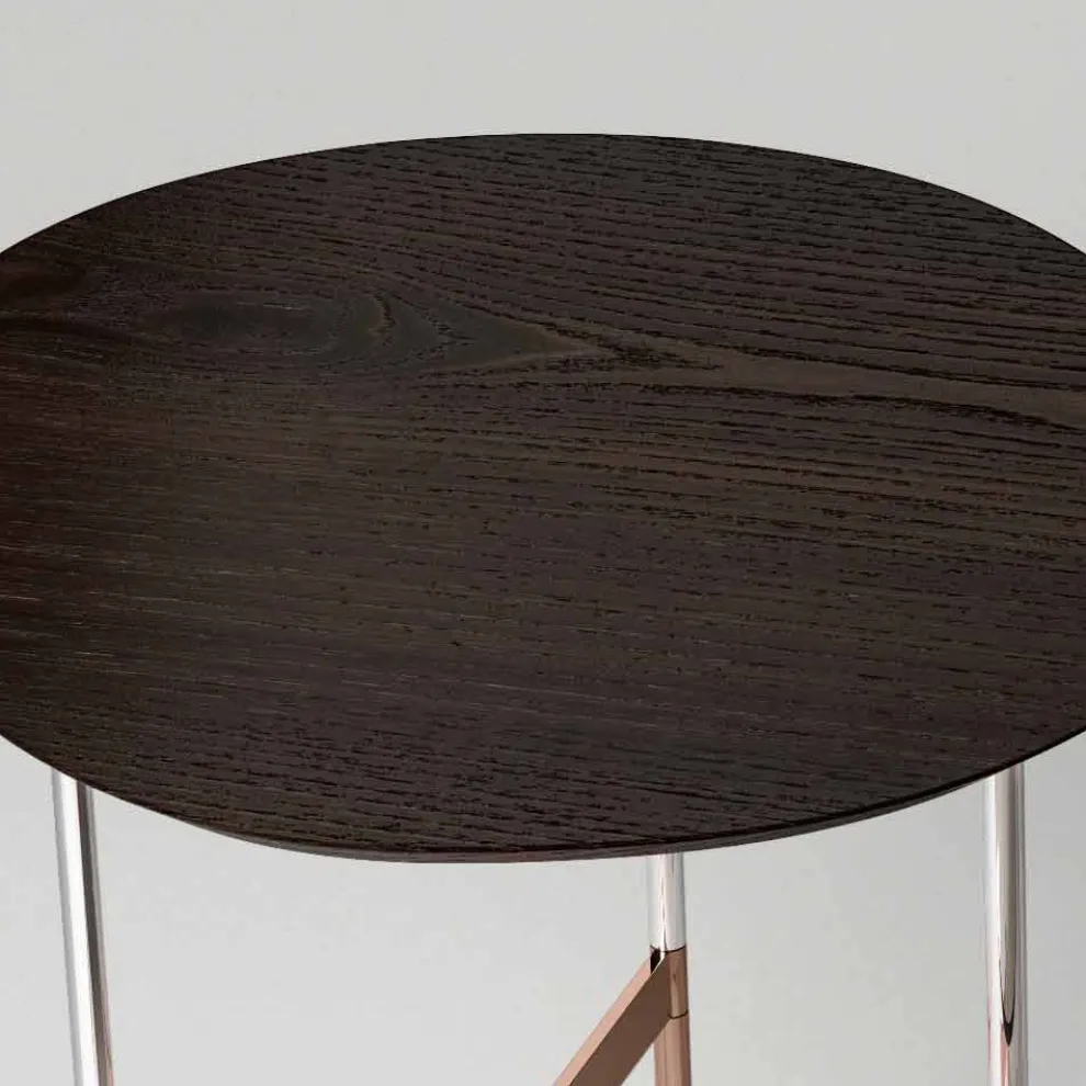 Design Couchtisch mit Holzplatte Made in Italy - Cinci