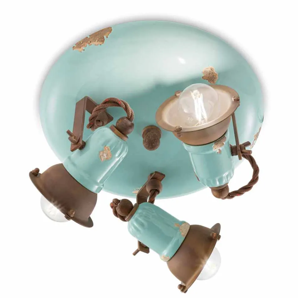 Design Deckenleuchte 3-Strahler im Industrial Style Allison Ferroluce