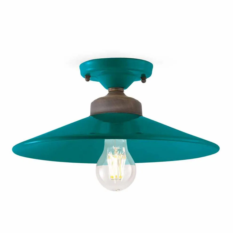 Design Deckenleuchte aus Keramik und Messing Cecilia Ferroluce