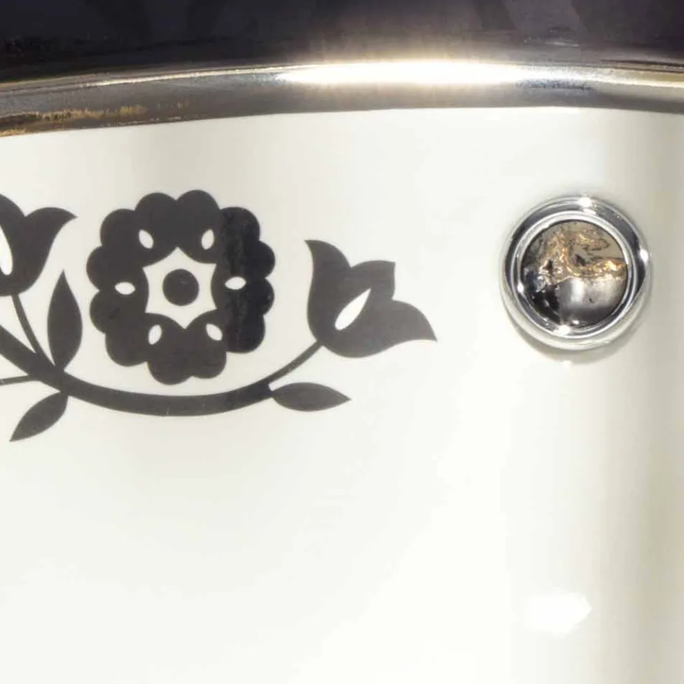 Design Einbauwaschbecken Barock aus Fire Clay made in Italy, Otis