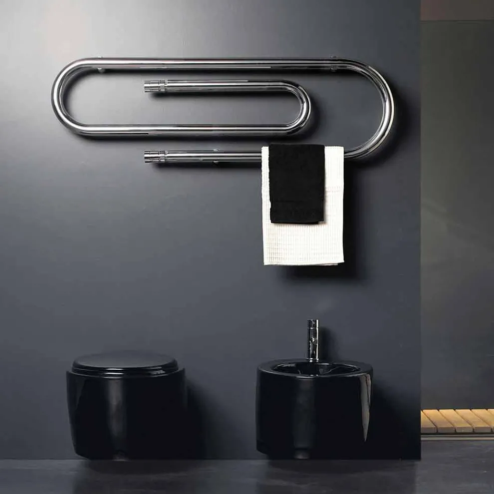 Design Elektroheizkörper Büroklammer verchromt von Scirocco H