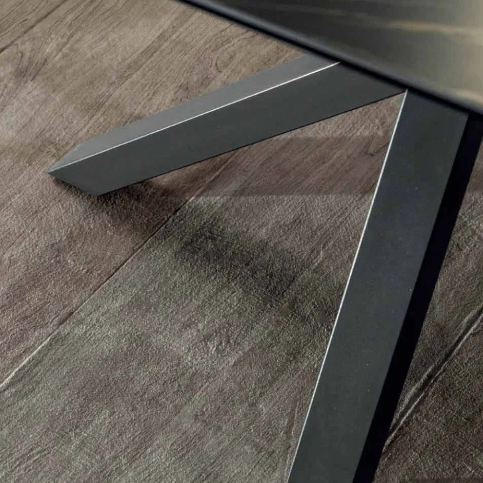 Design Esstisch ausziehbar bis 240 cm mit Tischplatte aus Keramik  - Ultron