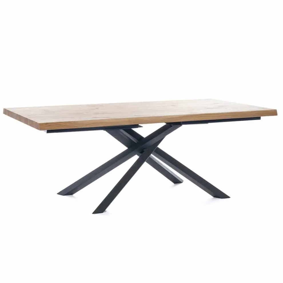 Design Esstisch aus Holz und Metall Made in Italy - Skipper