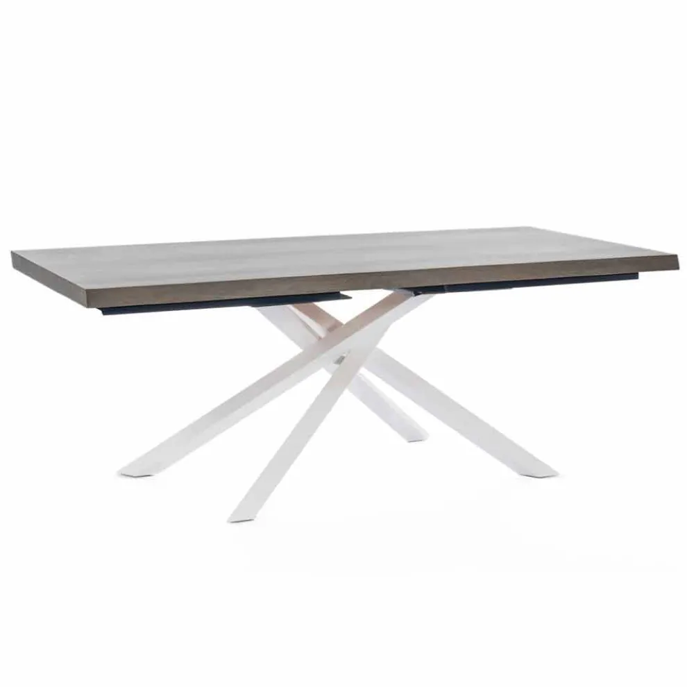 Design Esstisch aus Holz und Metall Made in Italy - Skipper