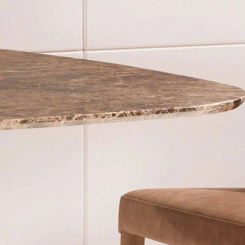 Design Esstisch aus Marmor Emperador Dark 130x130 cm – Nuvolento