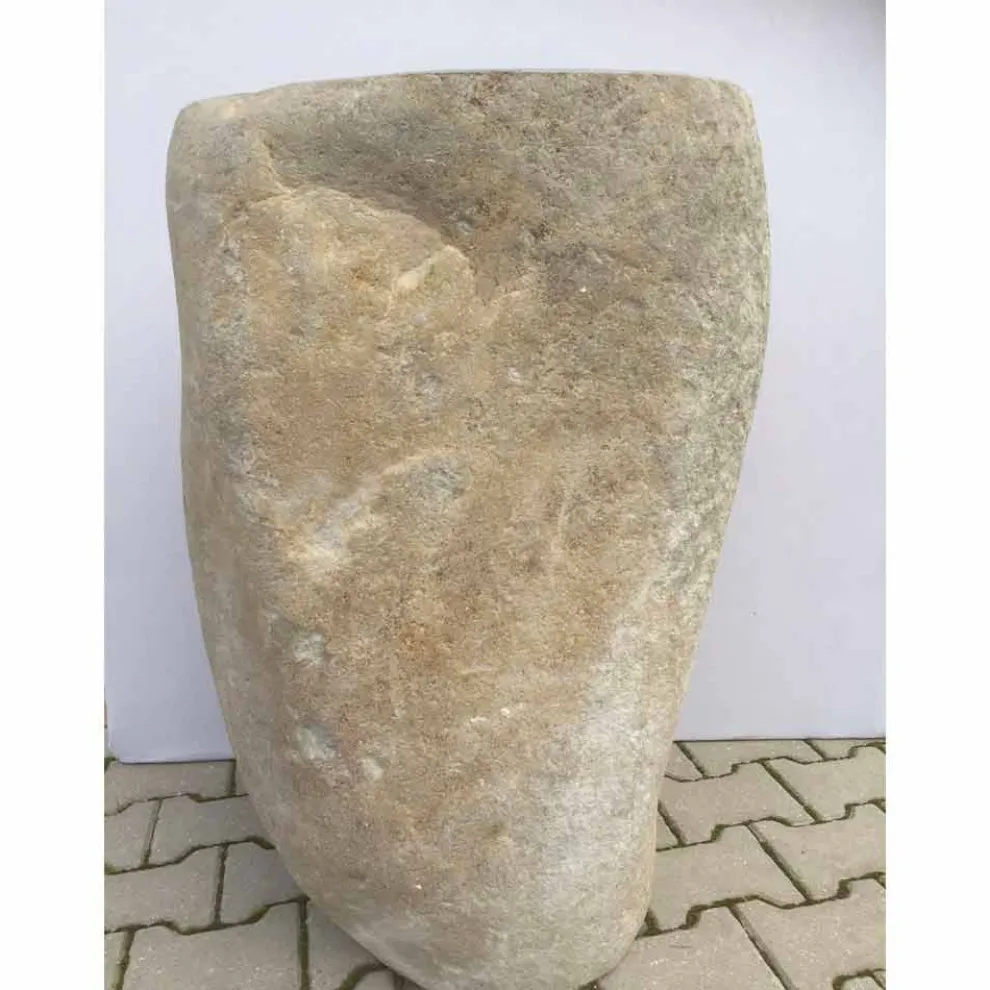 Design freistehendes Waschbecken aus Naturstein Stute, Einzelstück
