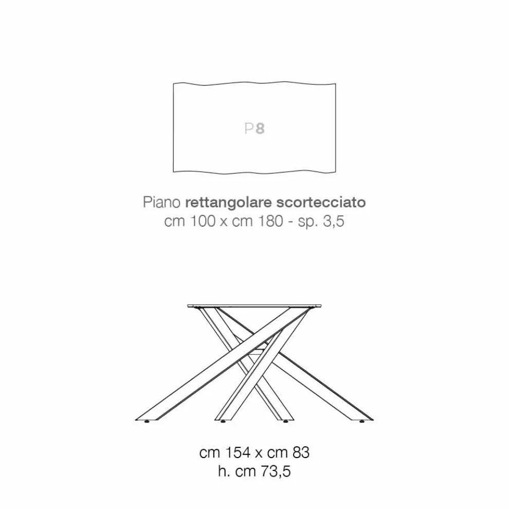 Design Furnierholz Esstisch made in Italy, Dionigi