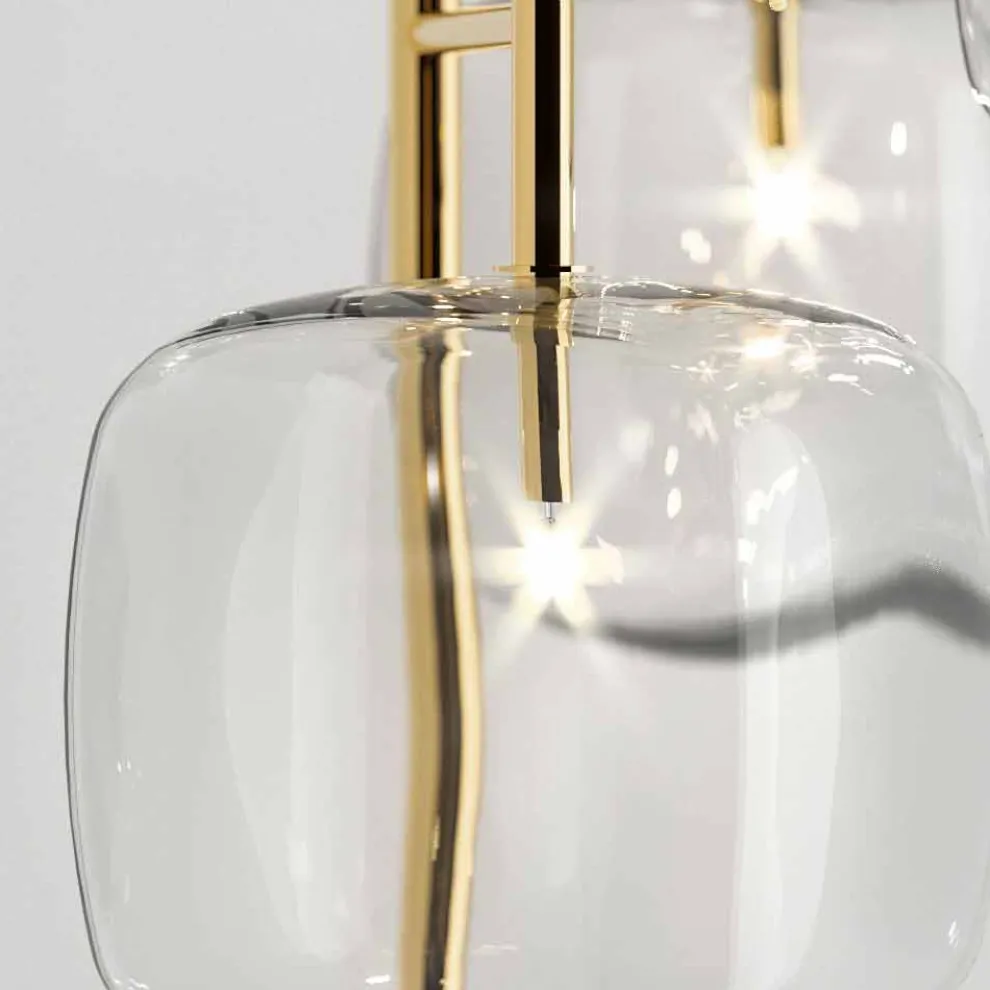 Design Hängelampe aus Metall und Glas Made in Italy - Donatina