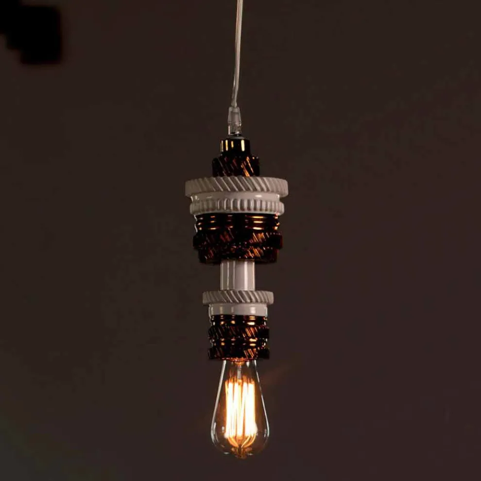 Design Hängelampe in Keramik 3 Oberflächen Made in Italy - Futurismus