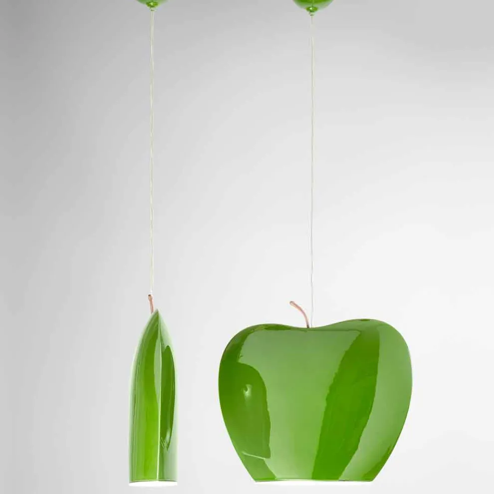 Design Hängeleuchte aus Keramik Apfelform – Fruits Aldo Bernardi