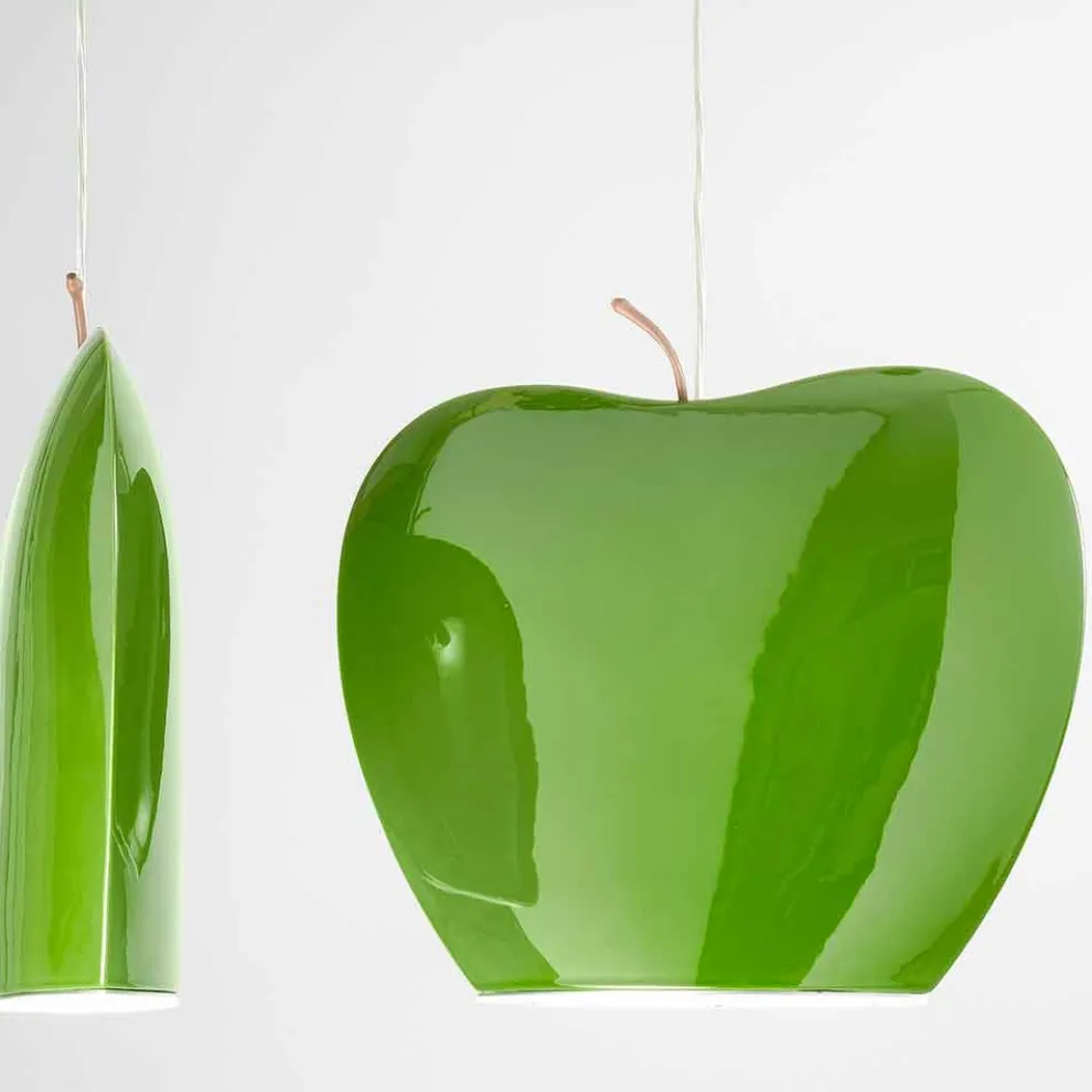 Design Hängeleuchte aus Keramik Apfelform – Fruits Aldo Bernardi