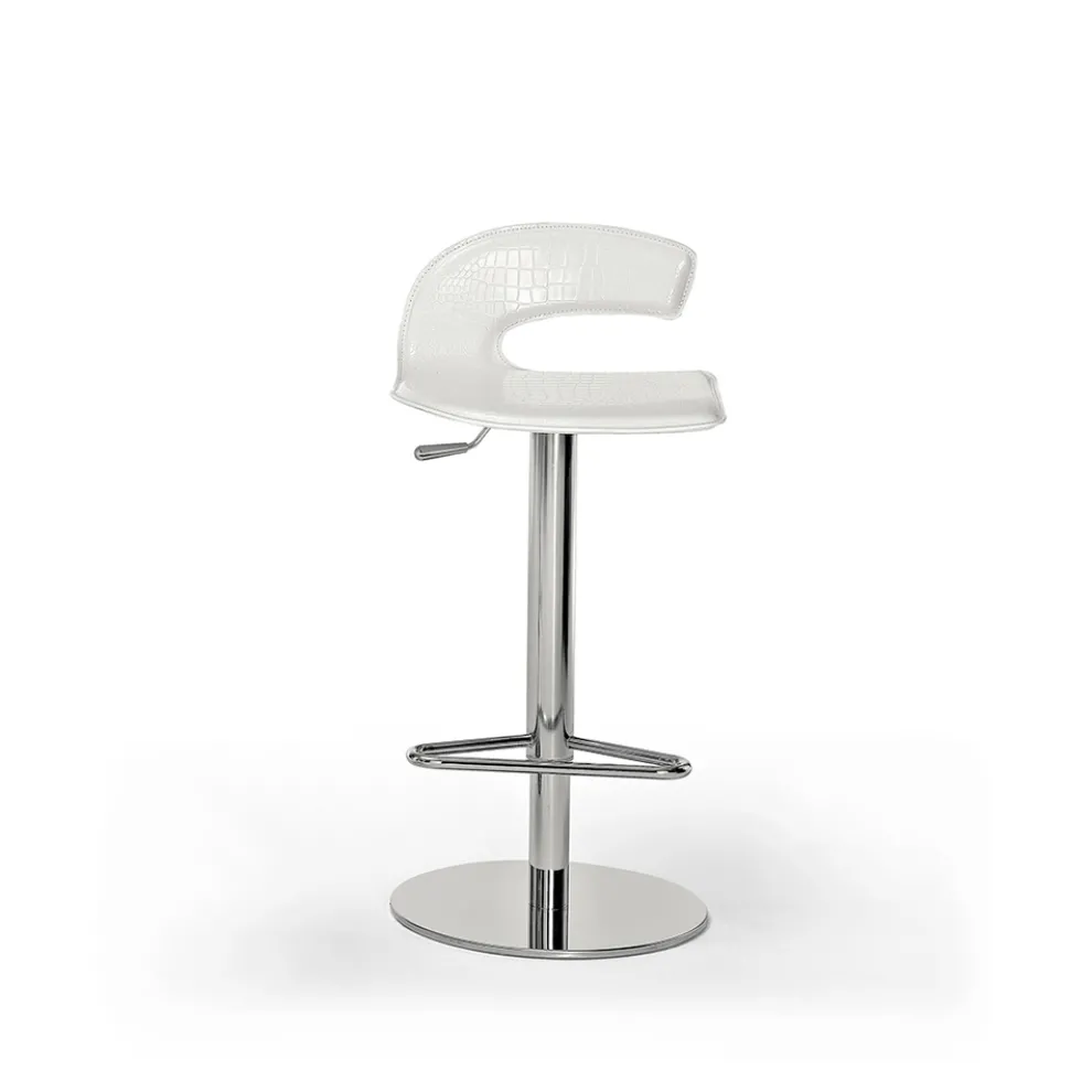 Design Hocker aus Holz, Stahl mit Leder oder Lederpolster - Turner