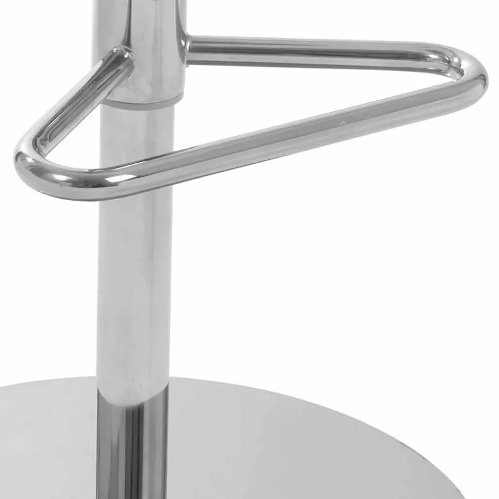 Design Hocker mit verstellbarer Sitz- und Chrombasis, Inigo