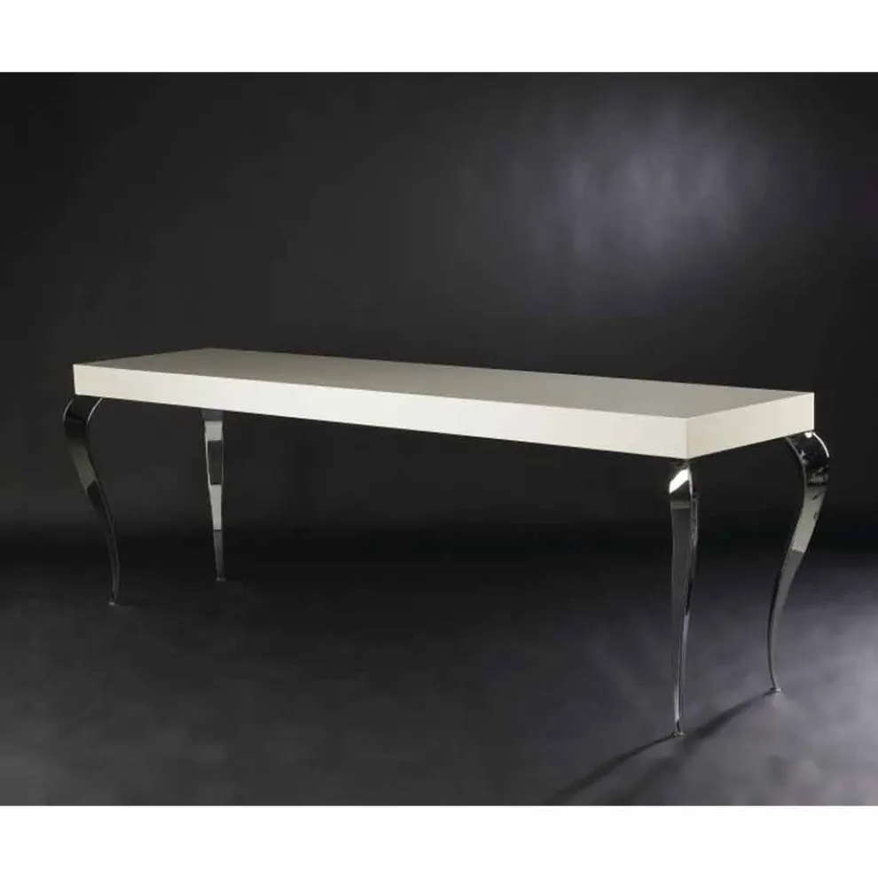 Design Konsole mit 4 Beinen aus MDF und Stahl Luigi
