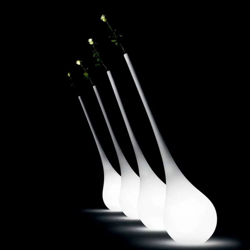 Design Kunststofflampe mit leuchtender Blumenvase - Ampulle von Myyour