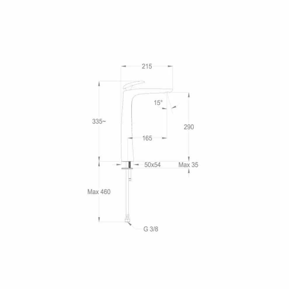 Design Mixer für Waschbecken aus Messing Made in Italy - Filipo