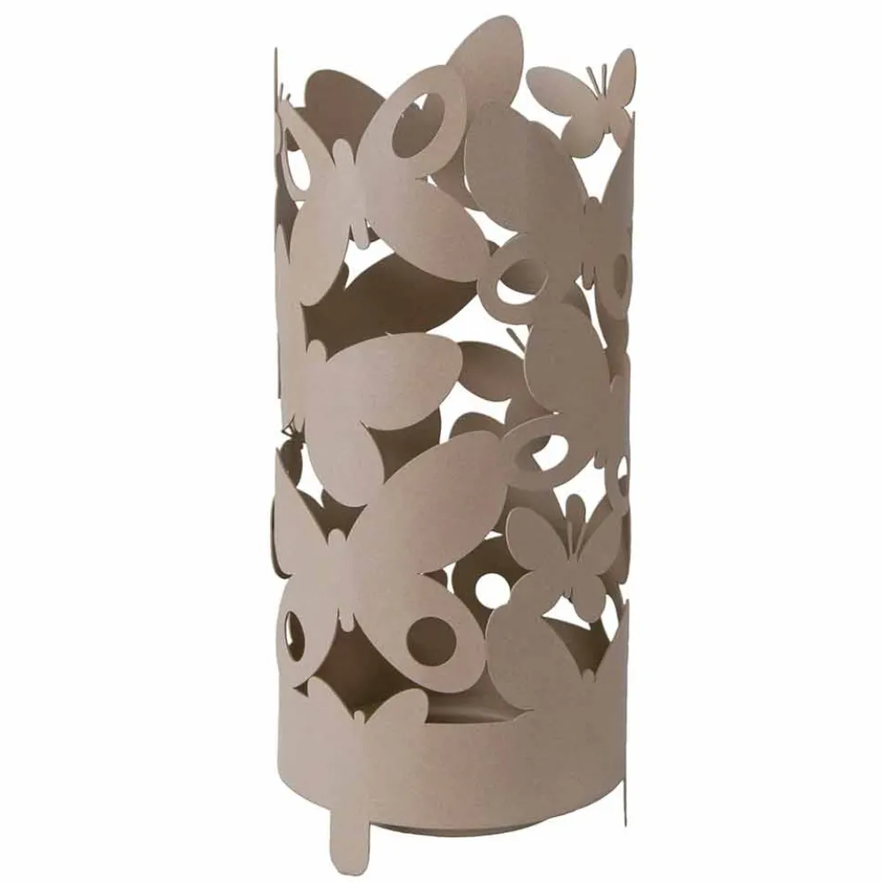 Design Schirmständer mit Schmetterlingen aus Eisen Made in Italy - Maura