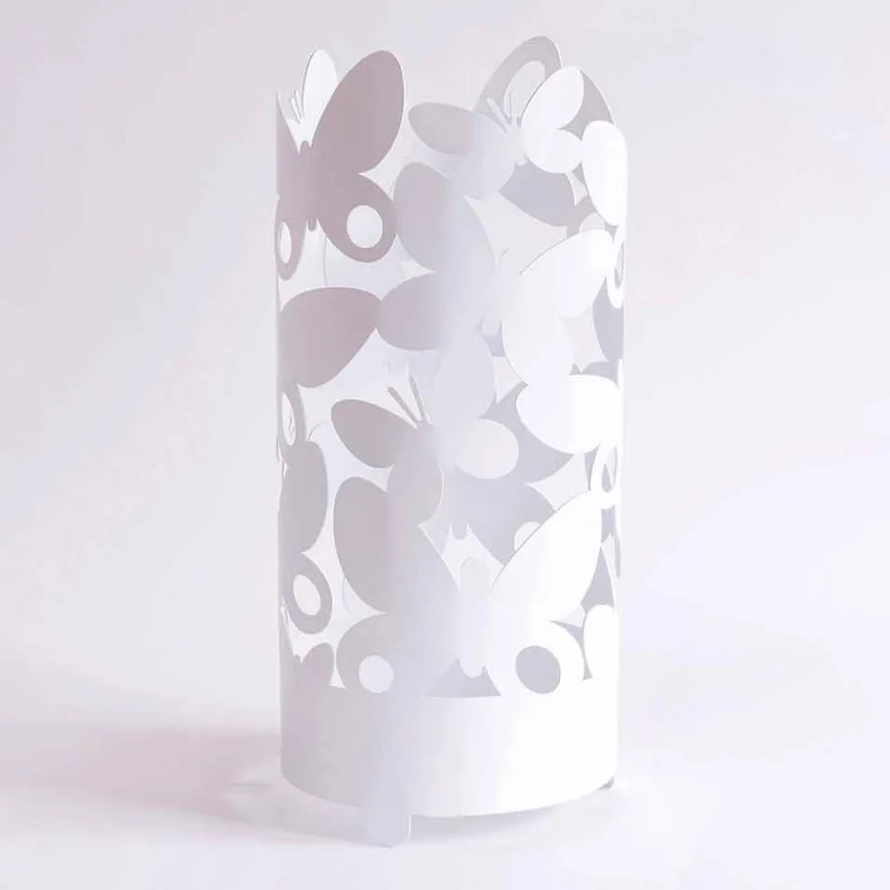 Design Schirmständer mit Schmetterlingen aus Eisen Made in Italy - Maura