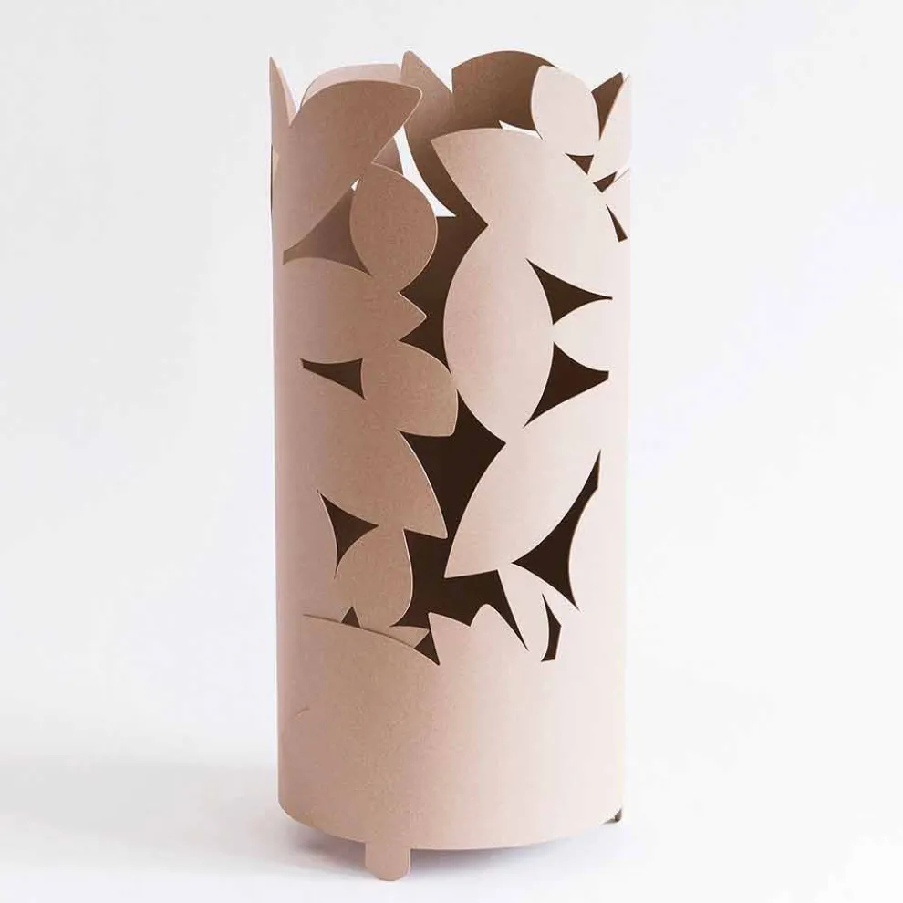 Design Schirmständer aus Eisen in Blattform Made in Italy - Piumotto