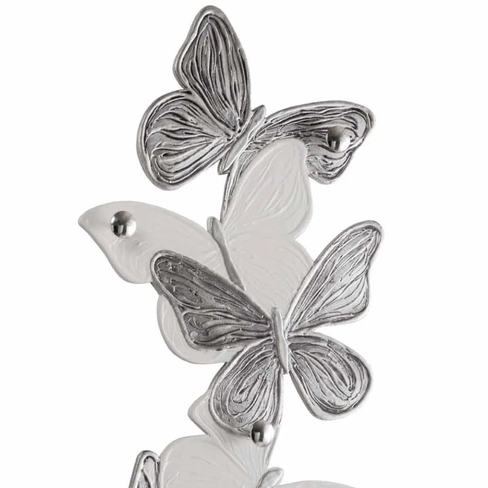 Design Schmetterlingen-Wandgarderobe mit fünf Knöpfen made in Italy Brice