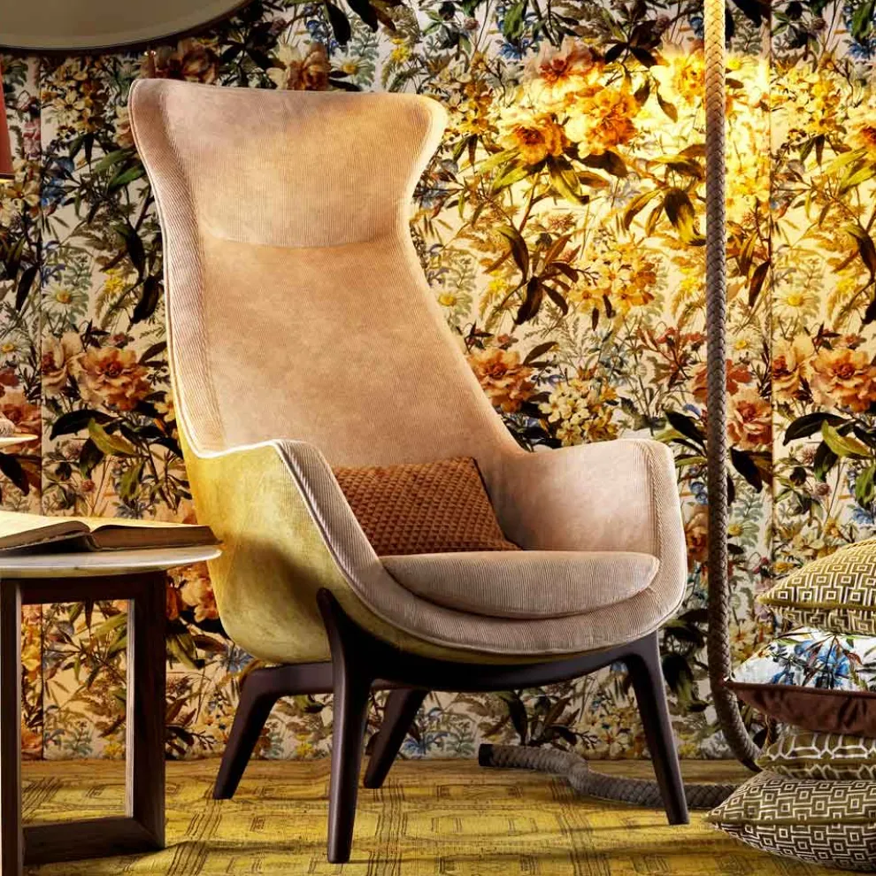 Design Sessel bergére aus Stoff Grilli Wilde made in Italy