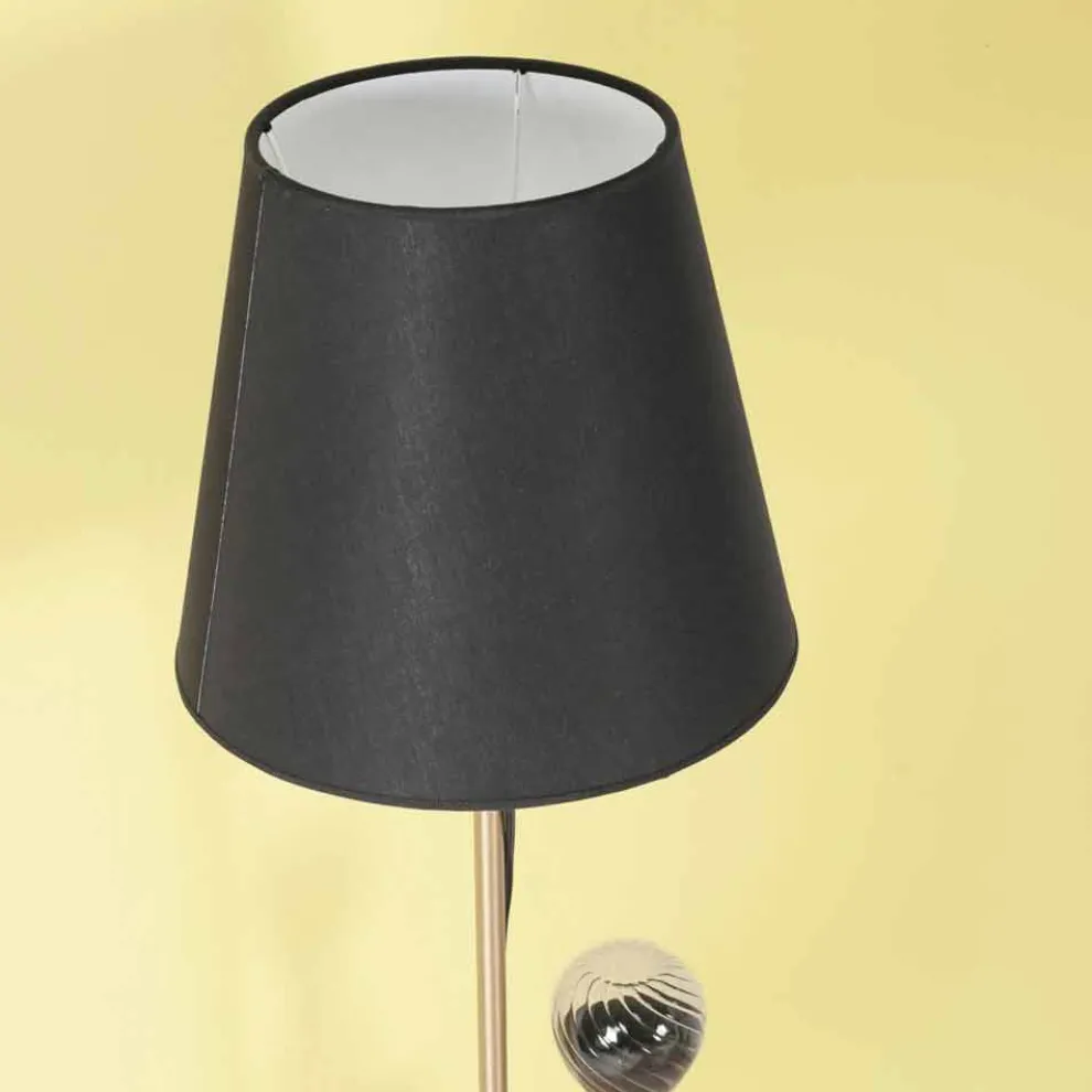 Design Stehleuchte aus Stahl, Esche und Messing Made in Italy - Pitulla